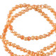 Faceted glass beads 2mm round Persimmon orange-pearl shine coating